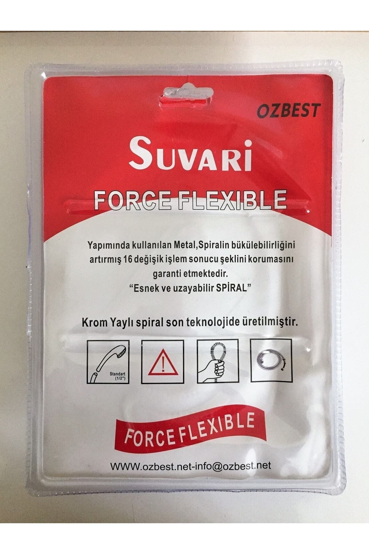 200-220 Cm Uzayan Özel Duş Spirali Banyo Duş Hortumu Dayanıklı Esnek 2 Metre (2m)