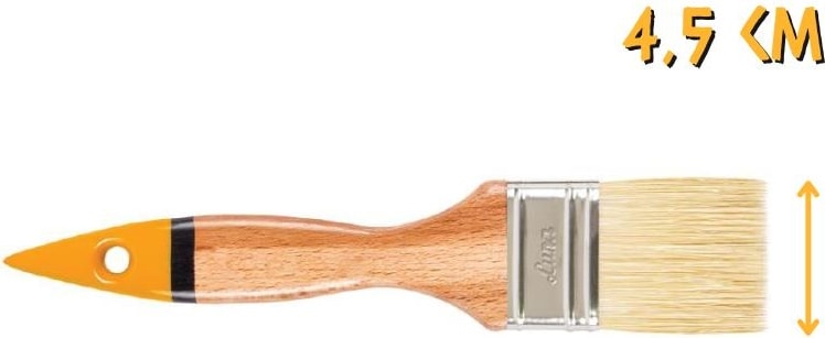 İZMİR FIRÇA Izmir Fırça Luna Ahşap Saplı Kestirme Boya Fırçası No: 2 - 4.5 Cm.
