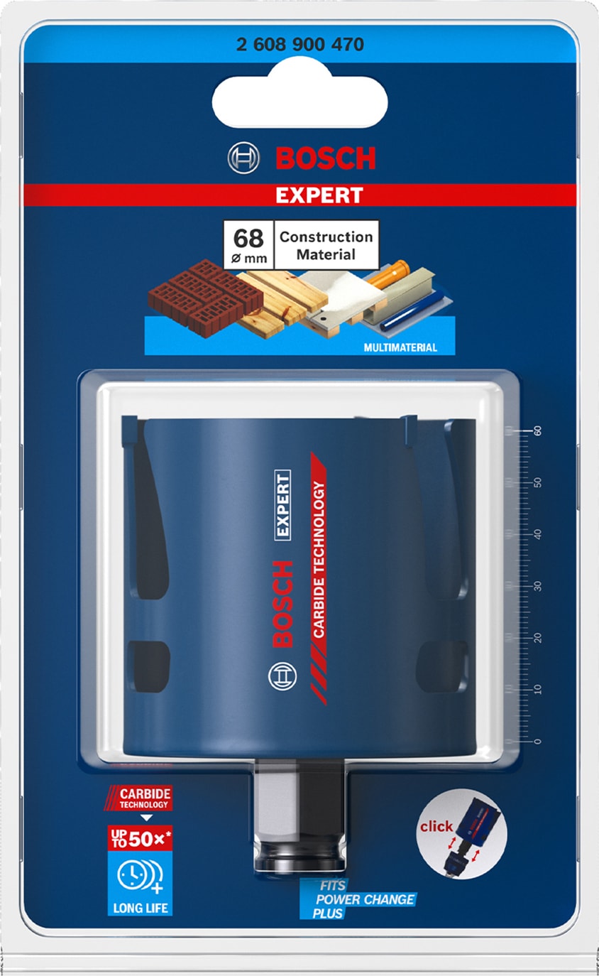 BOSCH Expert Construction Material Delik Açma Testeresi 68 x 60 mm