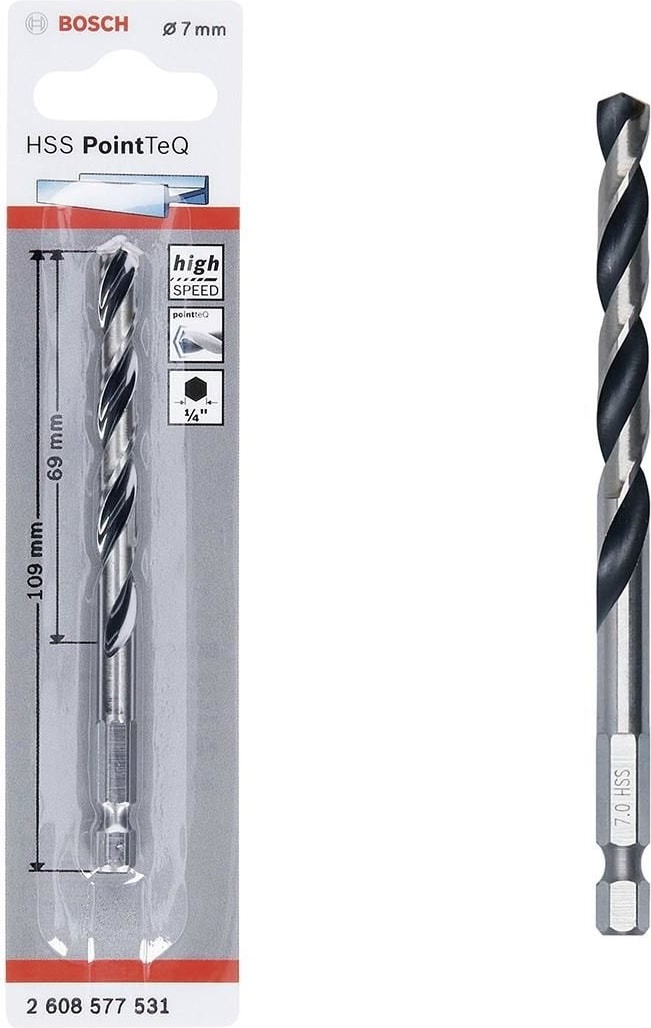 Pointteq Altıgen Şaftlı Hss Matkap Ucu 7 mm