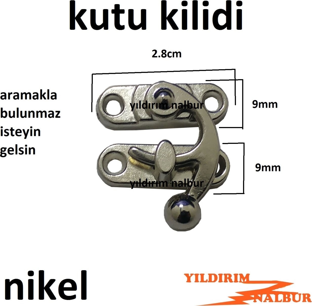 Kutu Kilidi 4 Adet Nikel Sandık Kilidi Hobi Kilit Emniyet Kilidi Kapak Kilidi Kanca