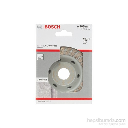 BOSCH - Standard Seri Beton İçin Elmas Çanak Disk Turbo - 105 X 22,23 X 3 Mm