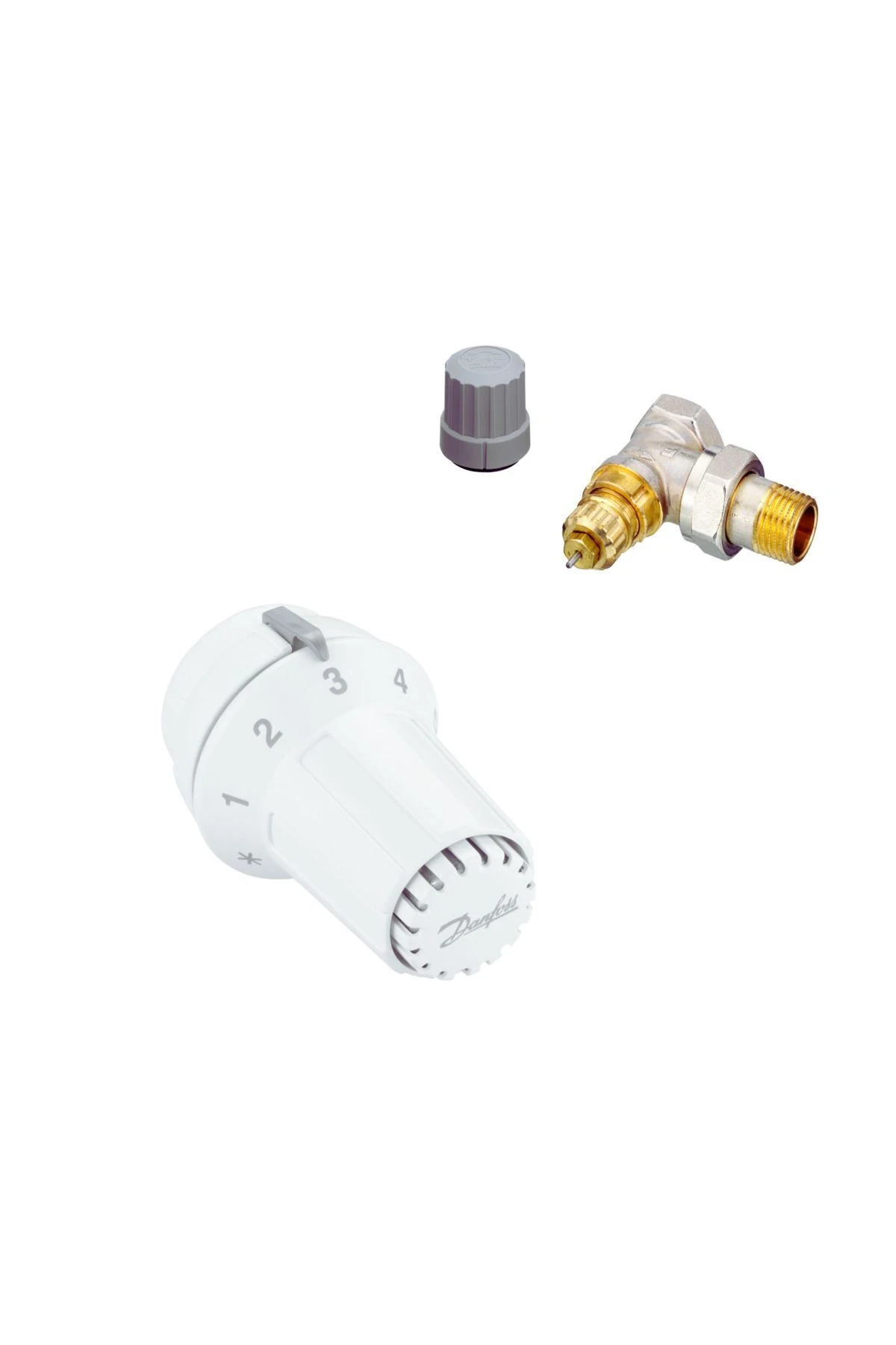 1/2" Köşe Tip Termostatik Radyatör Vana Takımı