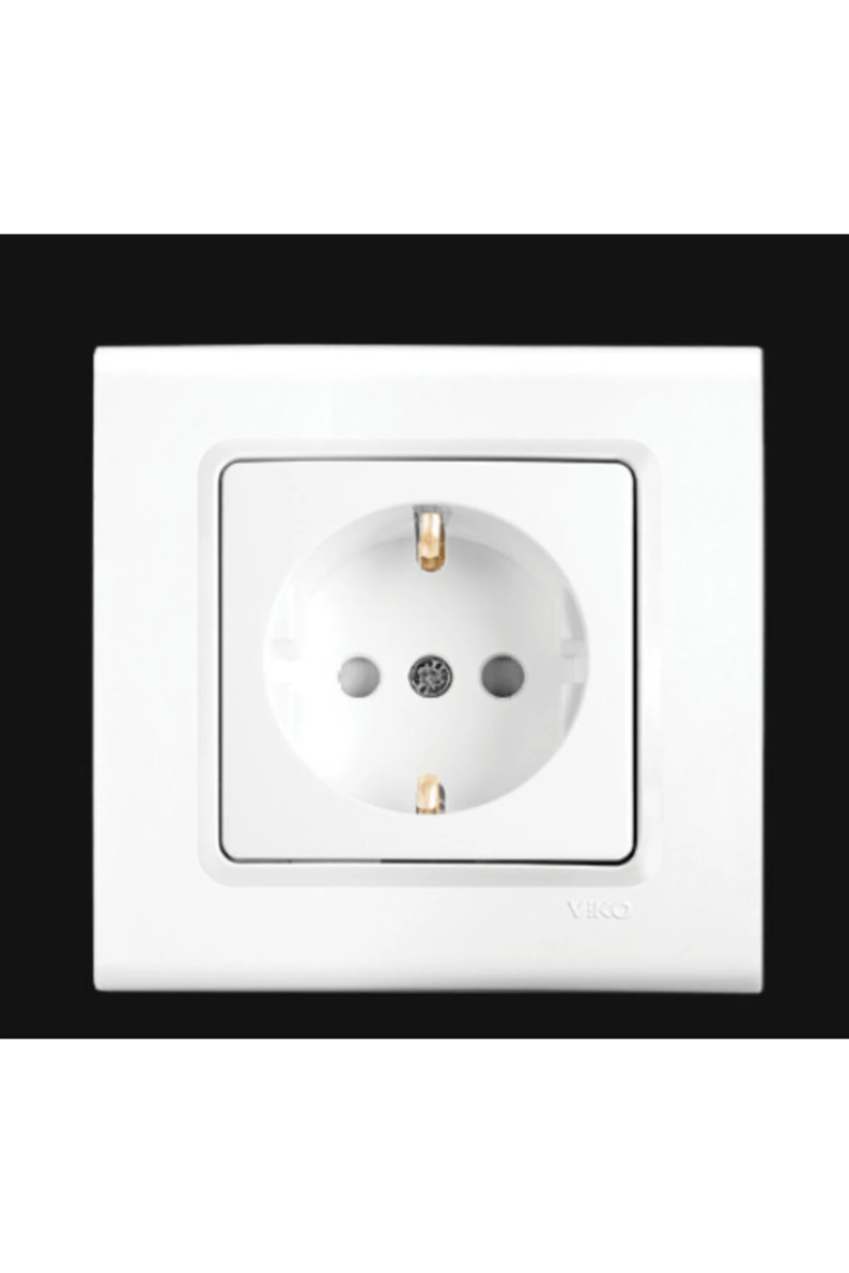 Topraklı Priz +çerçeve,beyaz, Linnera