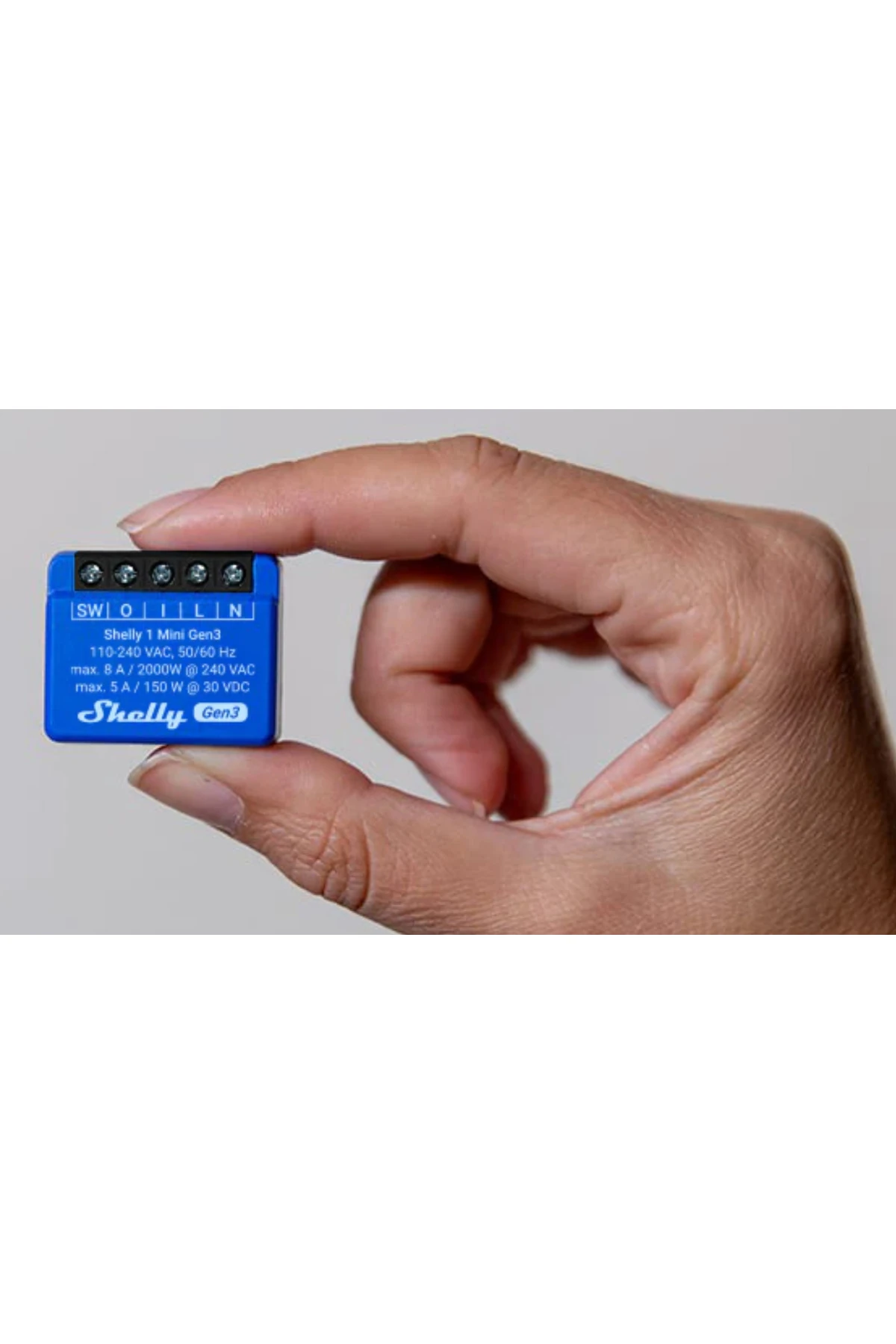 Shelly 1 Mini Gen3 1 Kanallı Akıllı Ev Anahtarı - Wifi & Bluetooth Kontrollü Kuru Kontak Röle