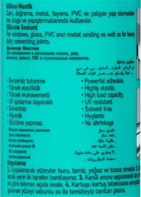 Universal Silikon Siyah 310 ml