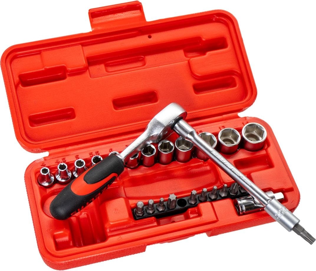 Izeltaş 1/4" Altı Köşe Mini Lokma Anahtar ve Bits Set 27 Parça