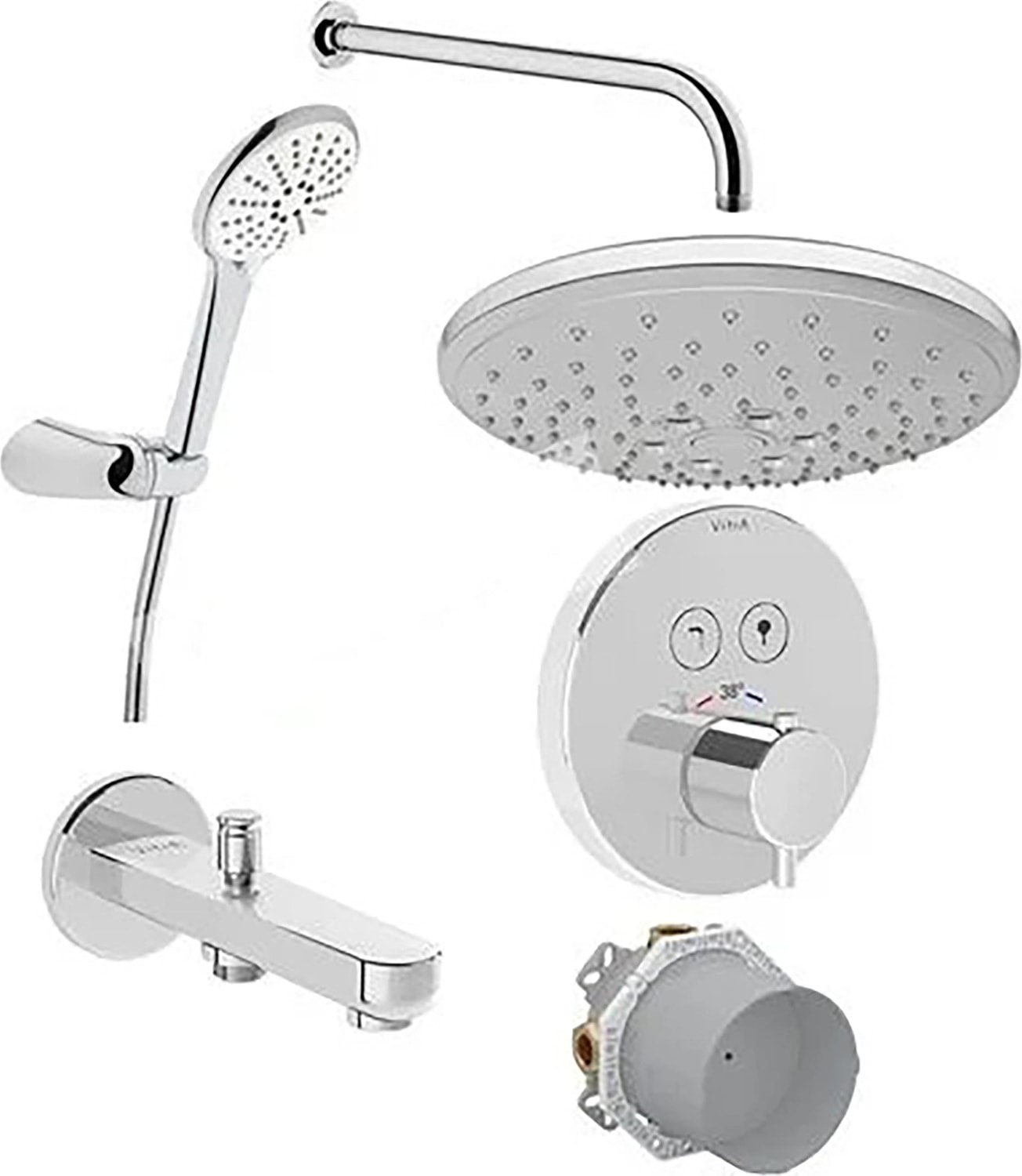 A49293 Root R Aqua Control Termostatik Ankastre Duş Seti