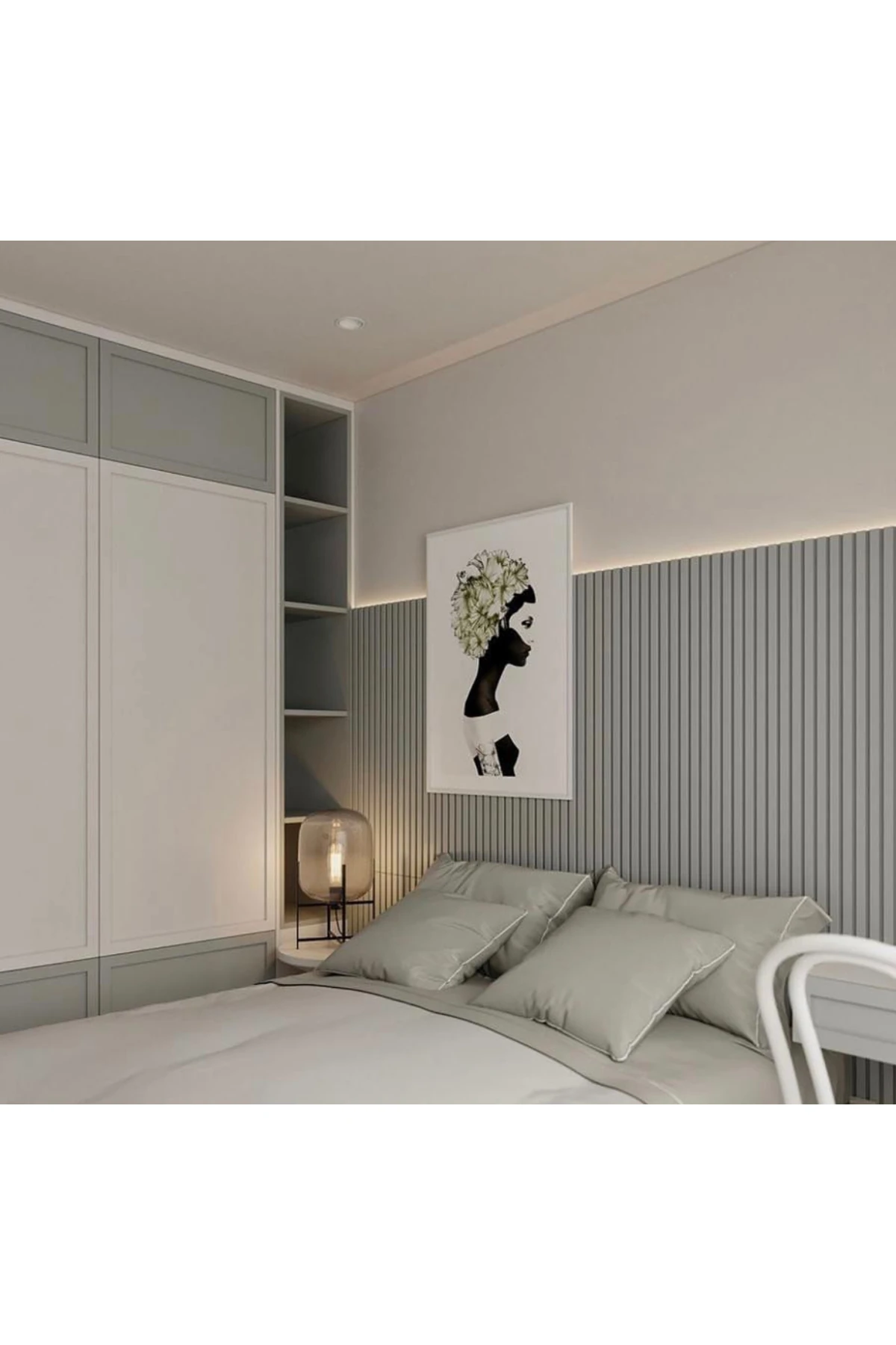 AKYÜREK  LB 3771 MODEL GÜMÜŞ RENK DEKOR PROFİL DUVAR KAPLAMA PANEL LAMBRİ