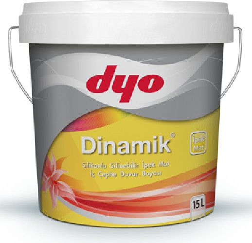 Dinamik Ipek Mat Silikonlu Iç Cephe Boyası 15 Lt Rozet Gümüşü