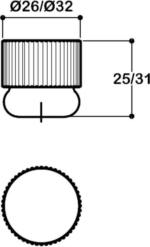 Tek Delikli Kulp Antik Renk 26 Mm