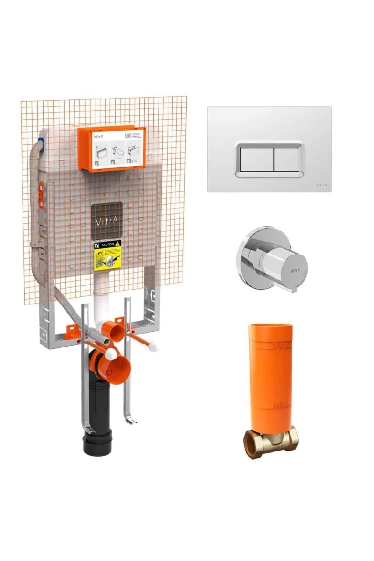 Gömme Rezervuar Seti ( Gömme Rezervuar +ankastre Stop Valf +stop Valf Içseti + Kumanda Paneli)