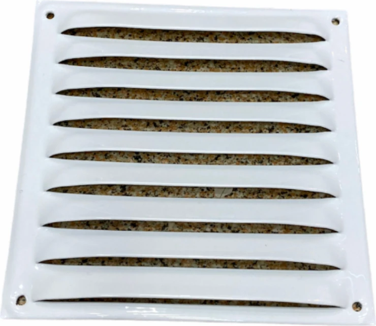 Beyaz Sabit Kanat Metal Menfez 150X150 (Beyaz)