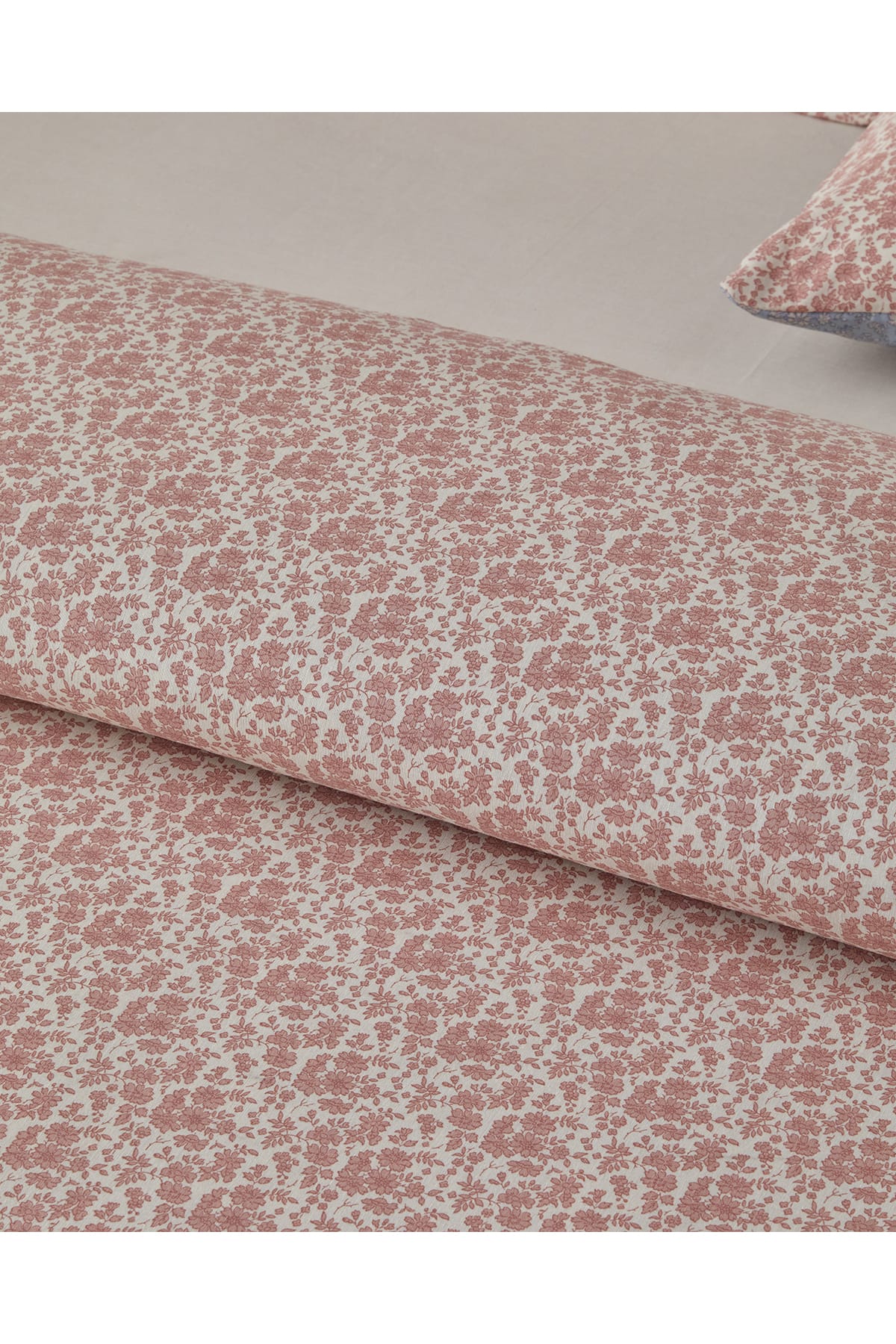 Floral Breeze Kolay Ütülenir Tek Kişilik Nevresim Takımı 160x220 cm Pembe - Mavi