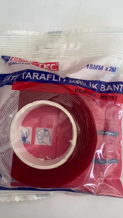 Çift Taraflı Akrilik Band 18 Mm X 2 M (5 Adet )