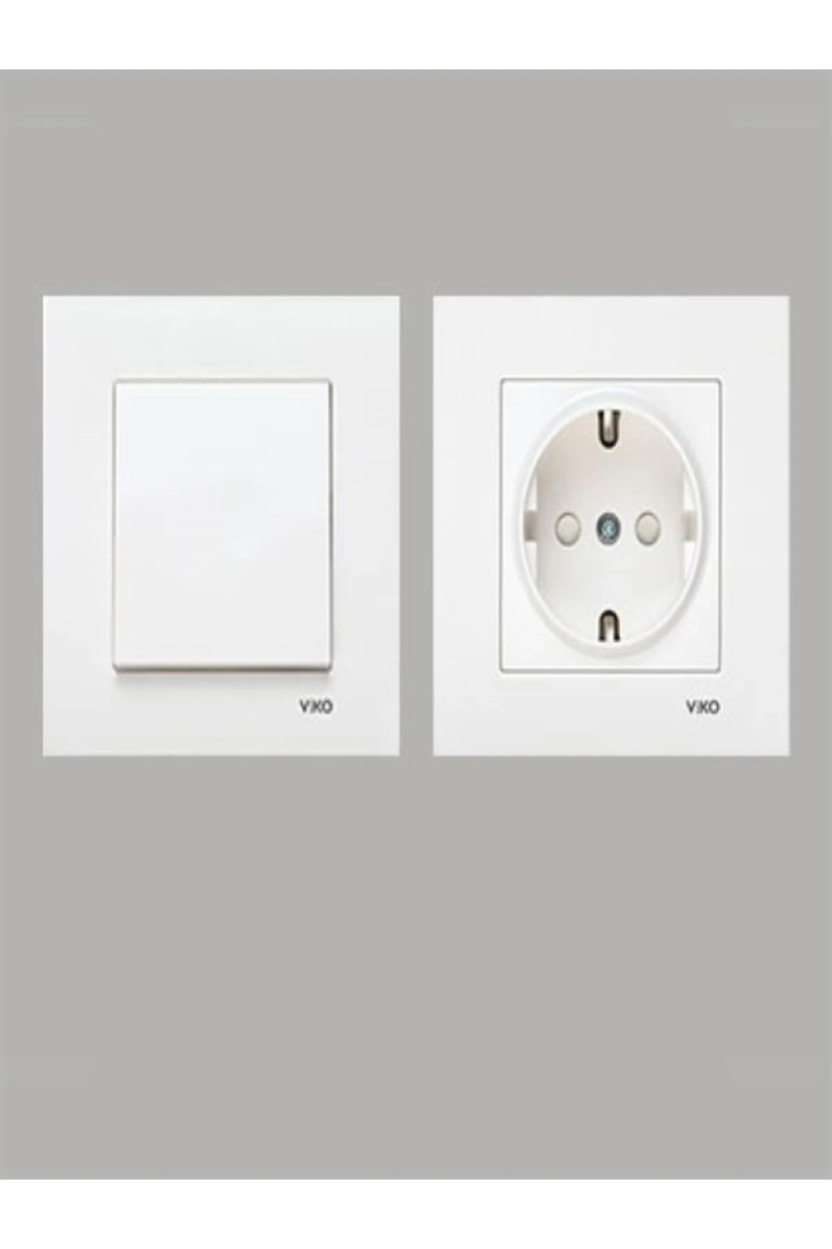 Karre Topraklı Priz Ve Tekli Anahtar (Çerçeve Dahildir)