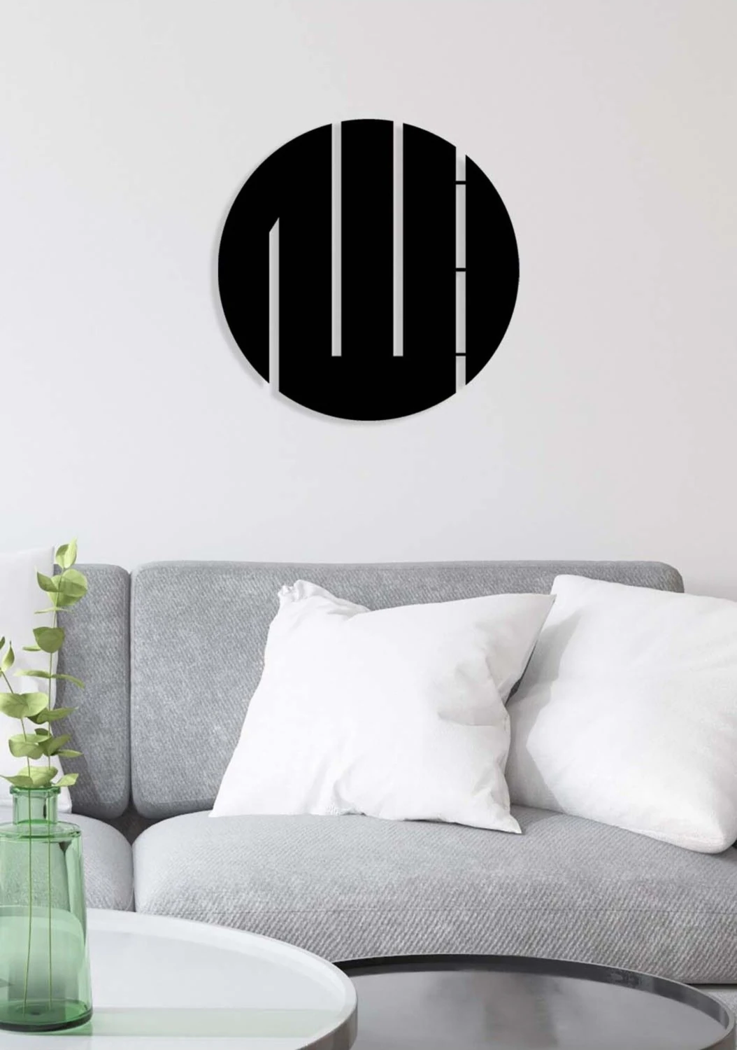 -Allah Islami Metal Tablo - Islami Ev Dekorasyonu - Dini Duvar Tabloları - 50 X 50 - Cm - Sıyah-Islm-020