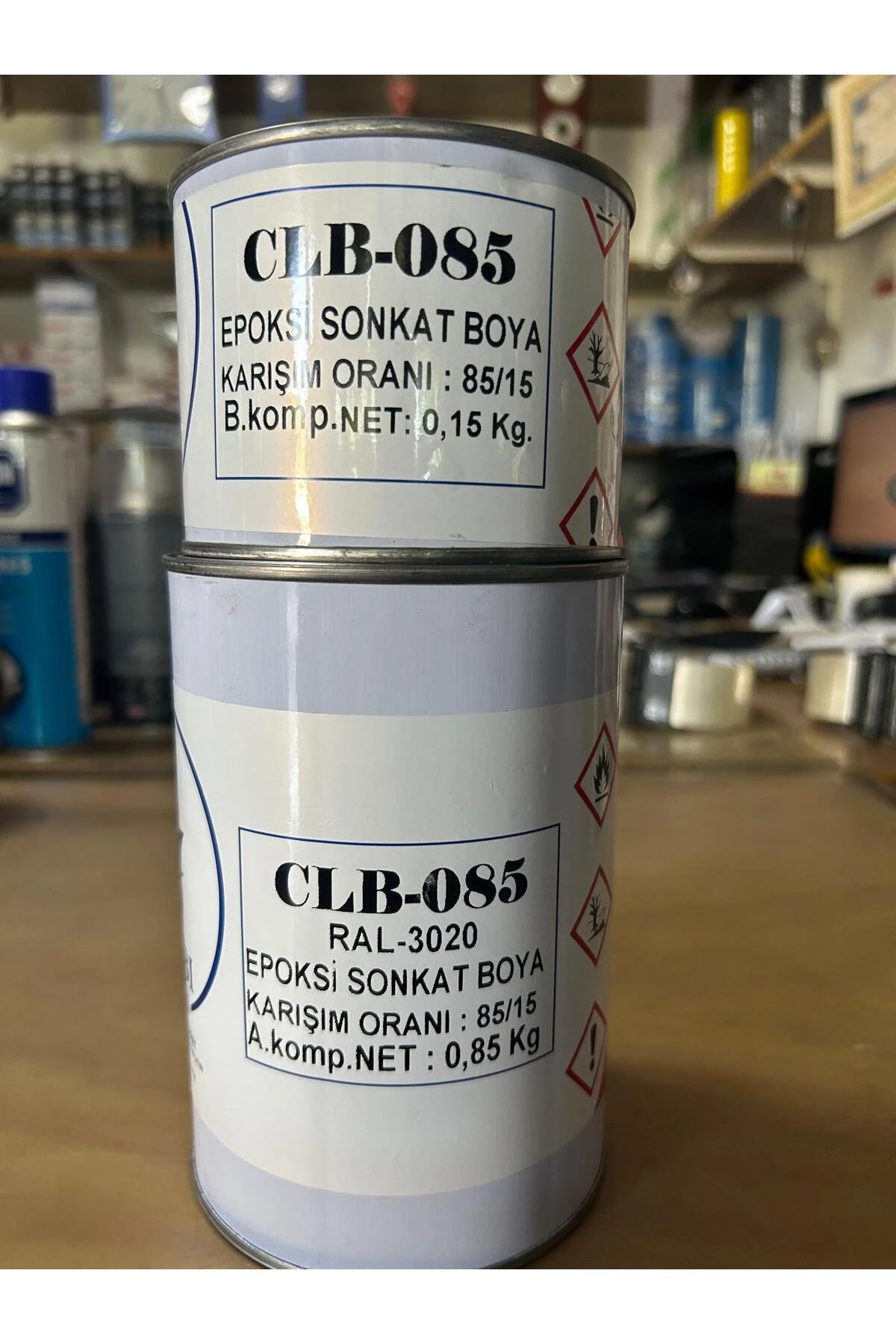 ÇELEBİ MARİN EPOKSİ SON KAT BOYA RAL3020 KIRMIZI 1 KG