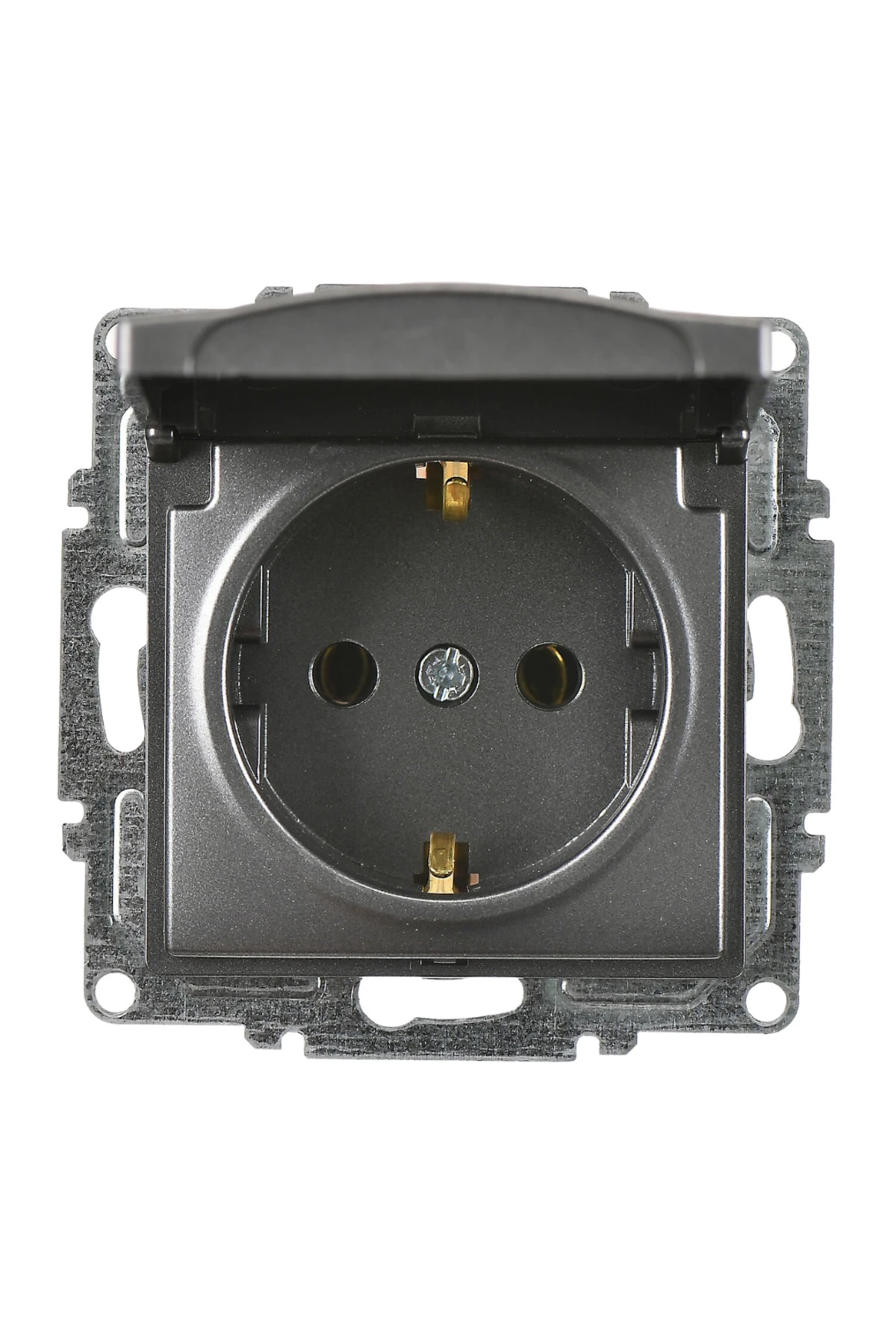 Visage Füme Kapaklı Topraklı Priz Mekanizma