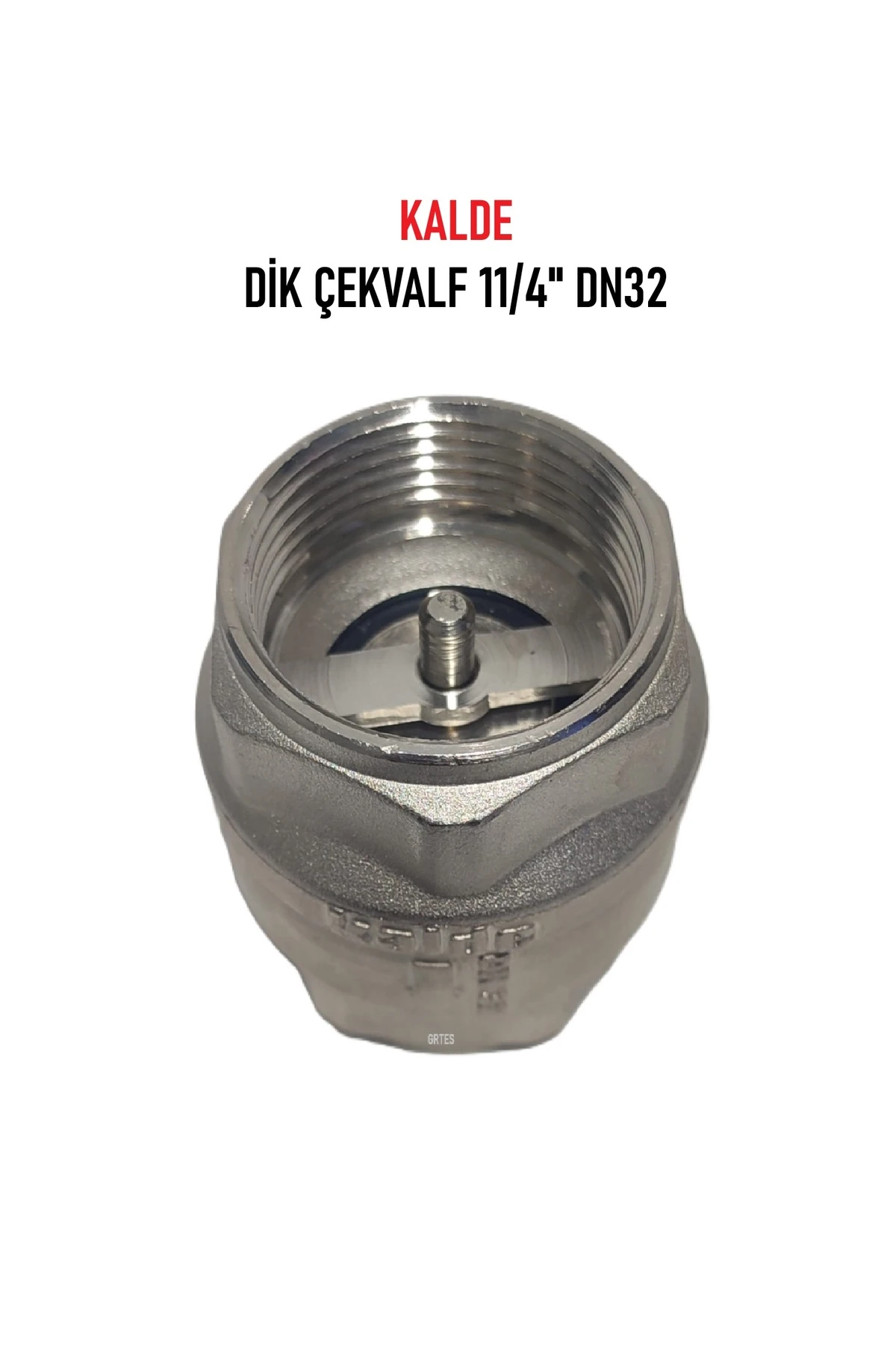 (2'li Paket) 11/4" Dn32 Sarı/Krom Dik Çekvalf - Vertical Check Valve