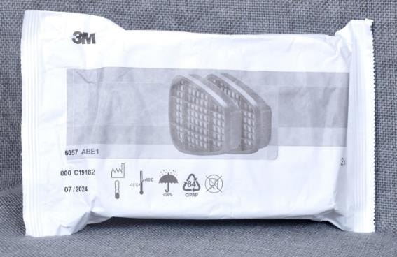 7502 Yarım Yüz Maskesi + 3m 6057 Abe Filtre + 3m 5925 P2 Filtre +K501 Kapak