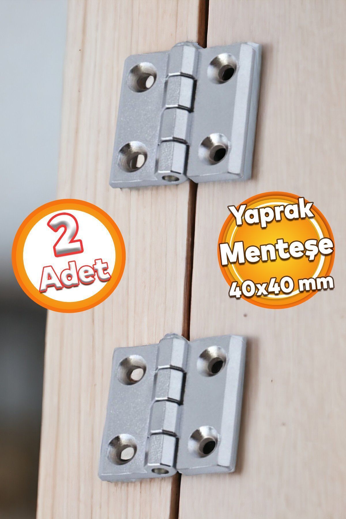 OZKUVVET Krom yaprak menteşe, 40x40 mm, 2 adet, dekoratif ve dayanıklı metal bağlantı parçaları