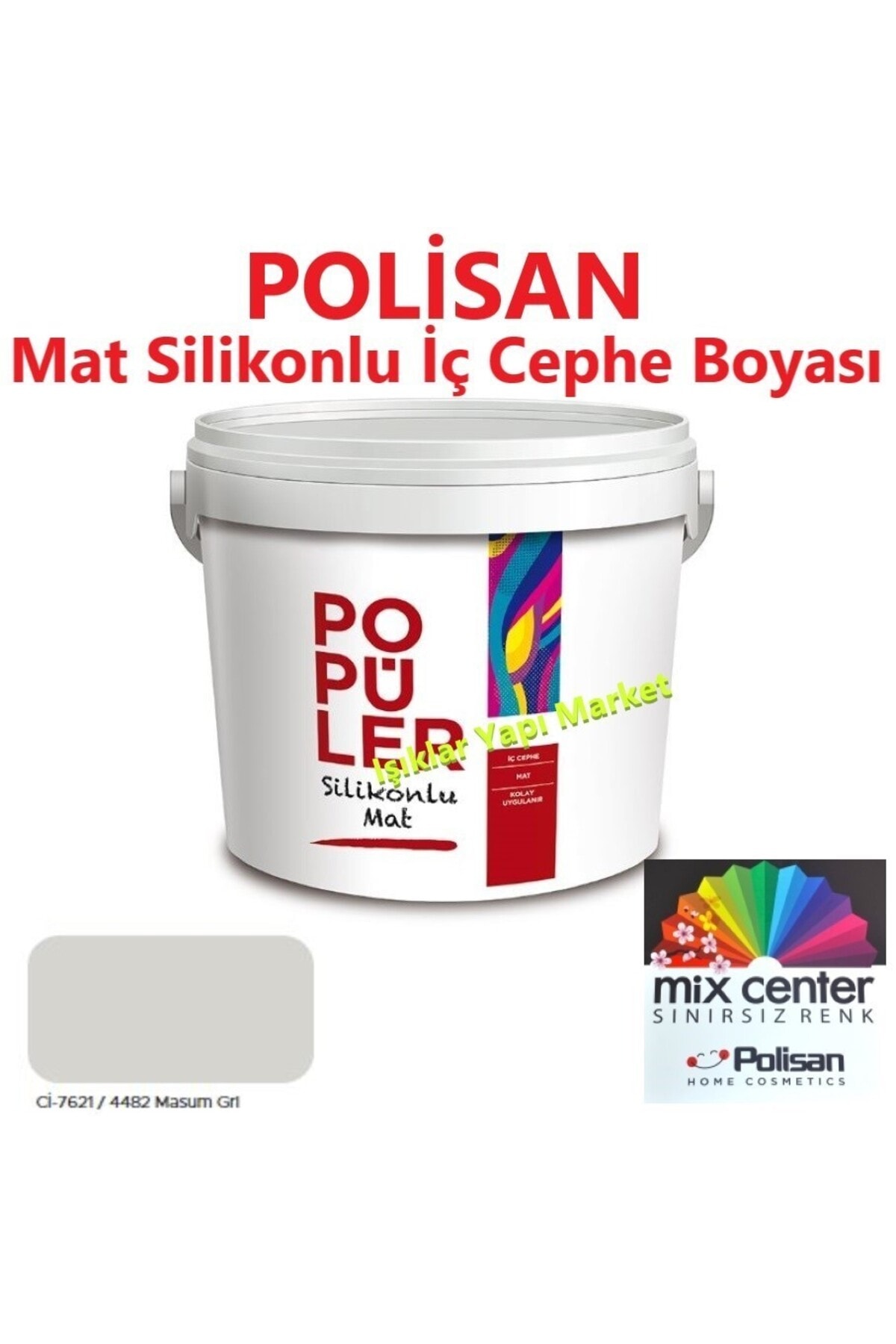 Popüler Silikonlu-iç Cephe Duvar Boyası--masum Gri
