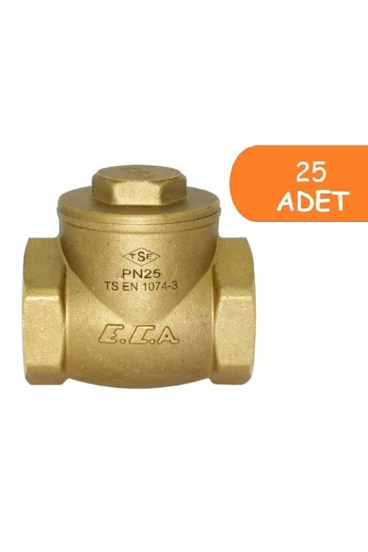 25 Adet ECA 1/2 Çalpara Çekvalf ( Kaucuk Klapeli ) 101007092