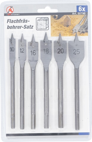 Düz Freze Matkap Seti 10 - 25 Mm | 6 Pcs