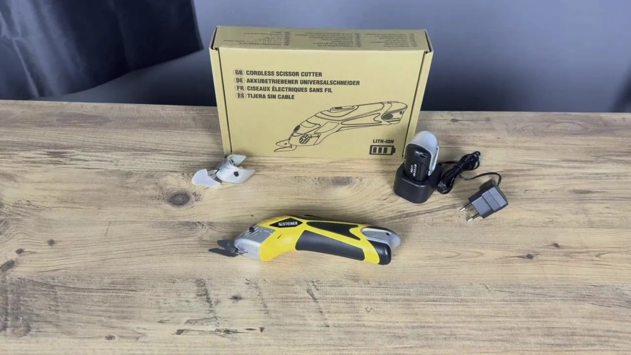 Alman Profesyonel 18 V Şarjli Çelik Dişli Çift Akülü Kumaş Kesme Deri Kağıt Makasi Çok Amaçlı Makas