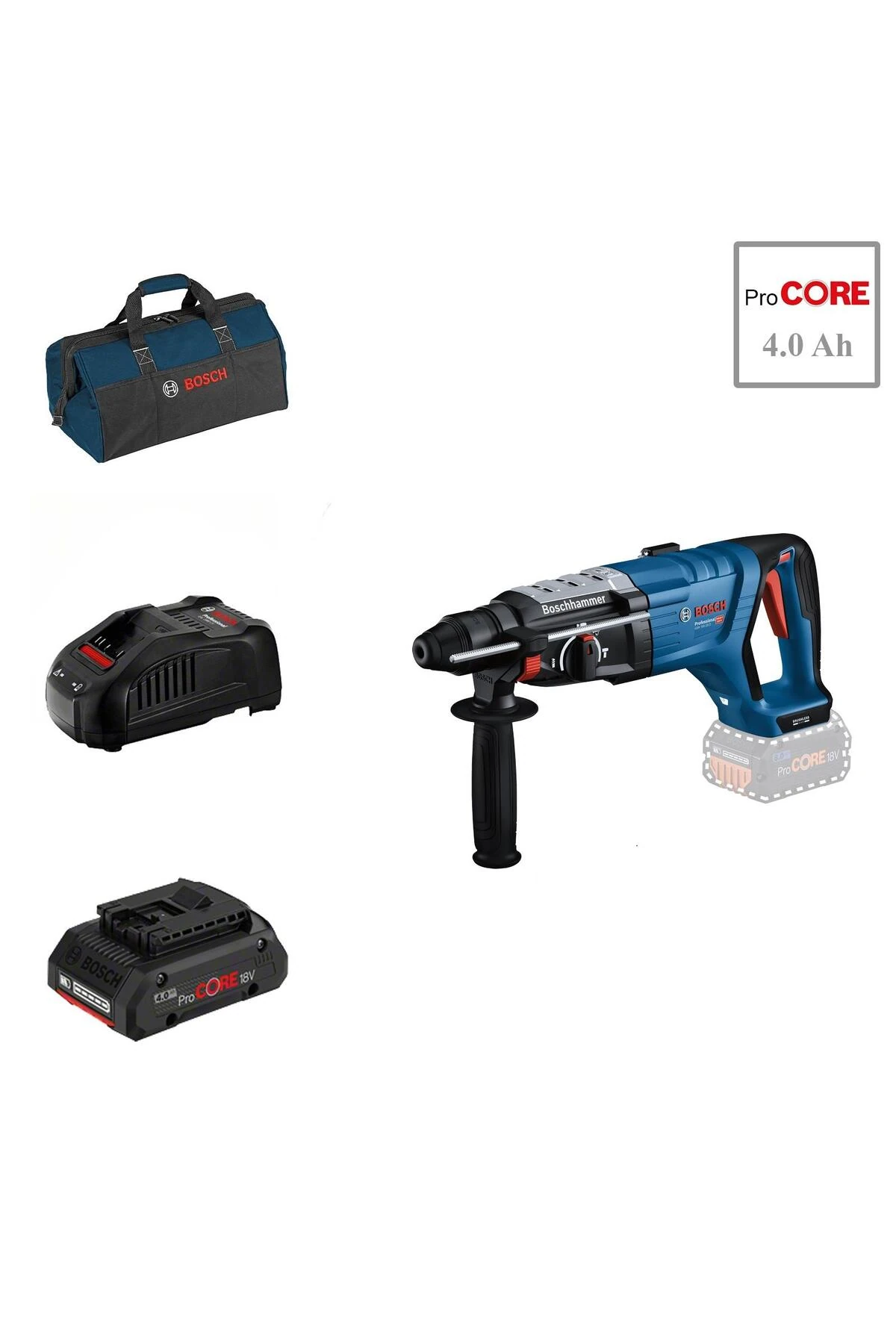 GBH 18V-28 D 1x4 Ah ProCORE Akülü Sds-Plus Kırıcı Delici