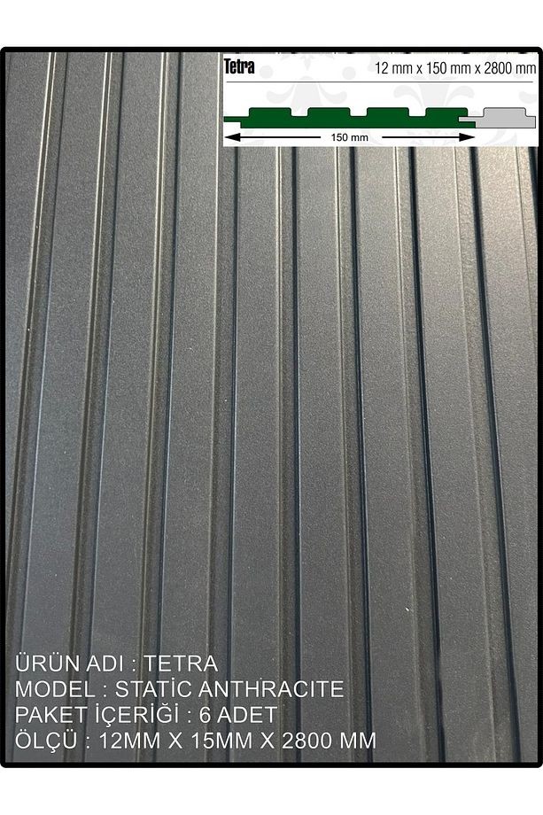 Mdf Duvar Paneli ve Duvar Lambrisi ve Vestiyer Tv Ünistesi Paneli 15X280 STATİC ANT 6'LI