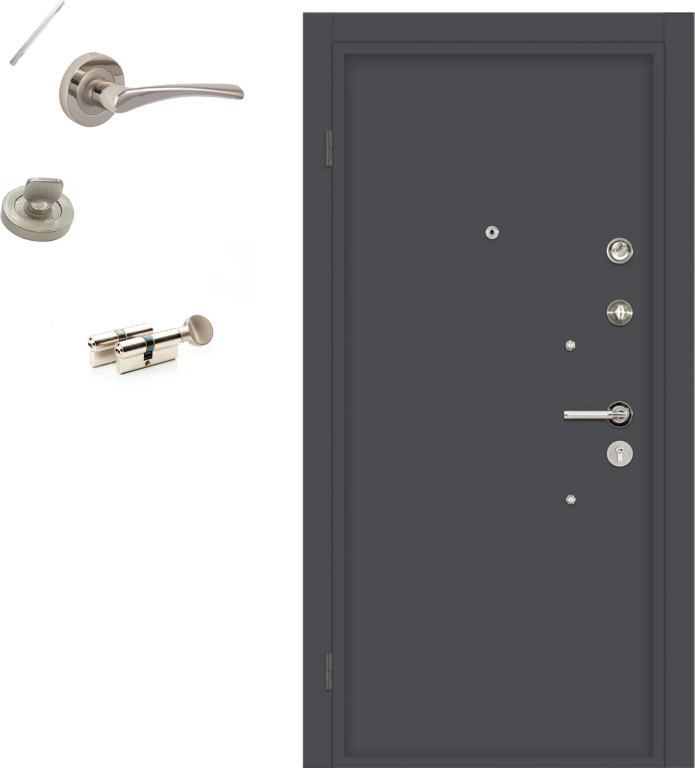 Laminoks Seri Çift Renk Çelik Kapı BY-1612 Sağ Açılım