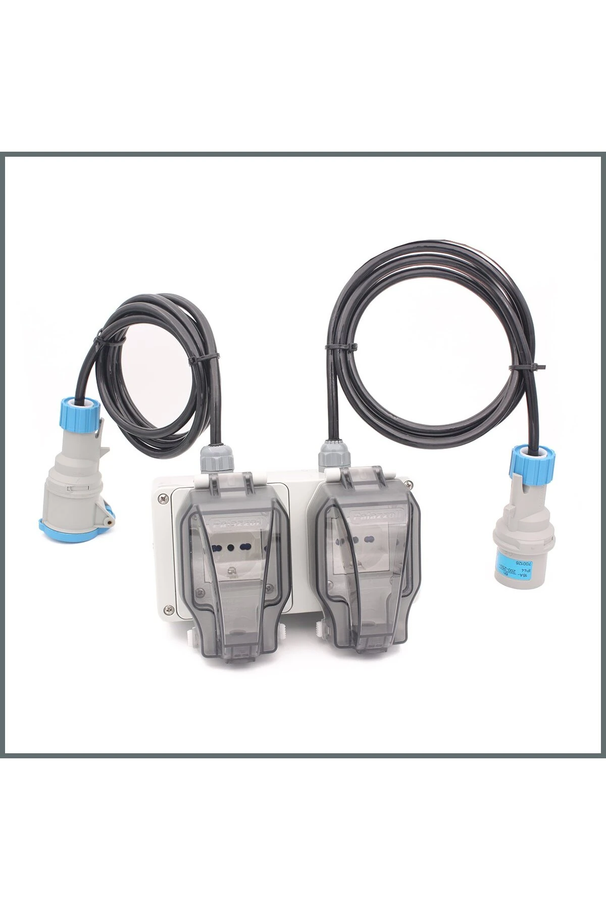 Tekne Ve Karavan Besleme Öncesi Ara Priz 2'li Ip66 1m. Pur Kablolu