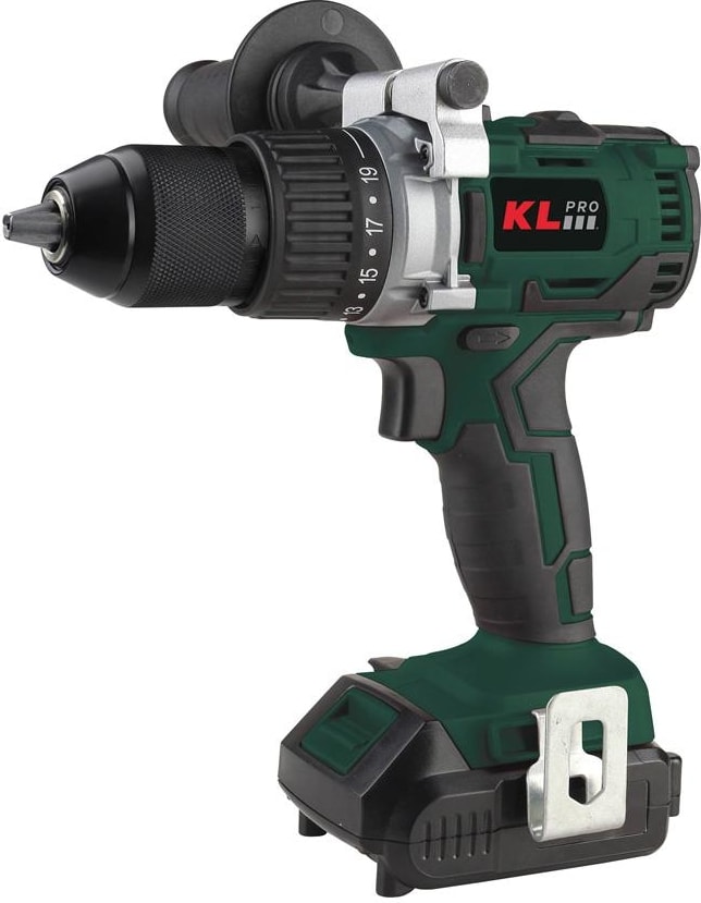KL PRO KLNM18B-20 18V Li-ion Çift Akülü Kömürsüz Vidalama – 60 Nm Tork, Metal Mandren, LED Işık, Profesyonel Set