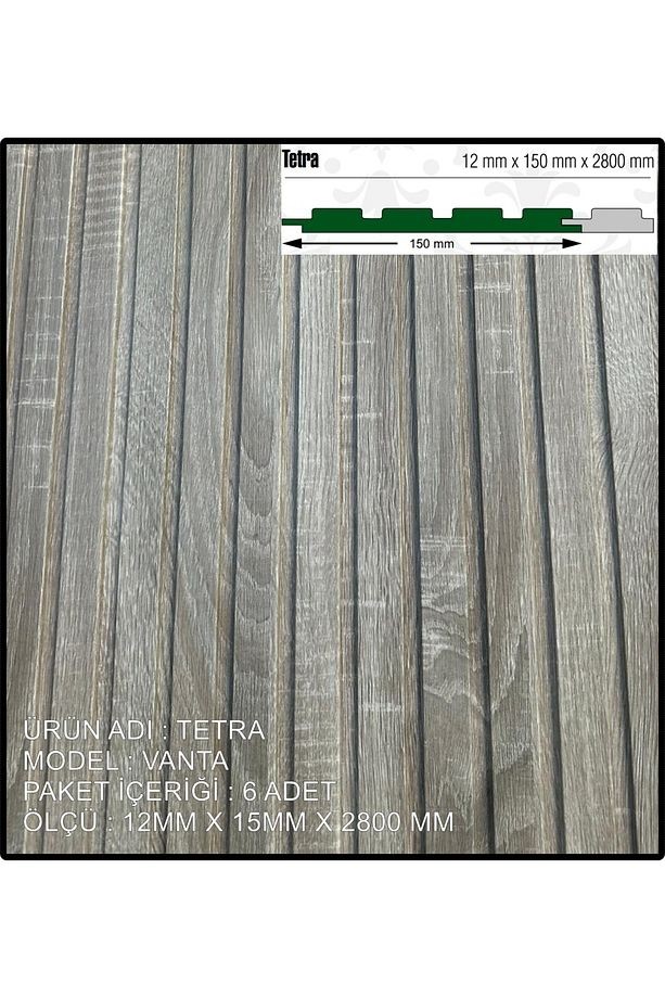 Mdf Duvar Paneli ve Duvar Lambrisi ve Vestiyer Tv Ünistesi Paneli 15X280 LUMBER 6'LI