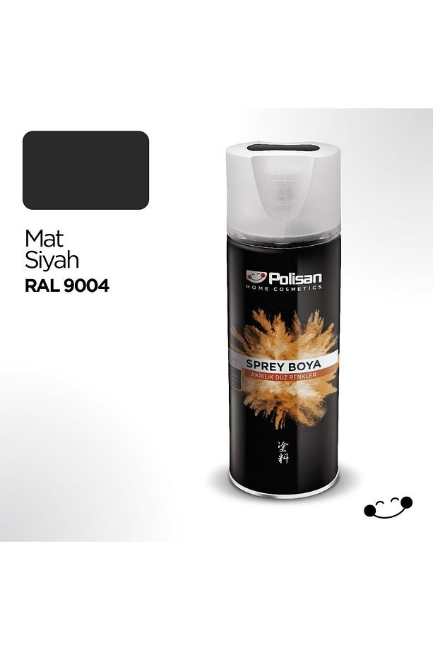 Akrilik Mat Siyah Sprey Boya 400 ml - Ral 9004