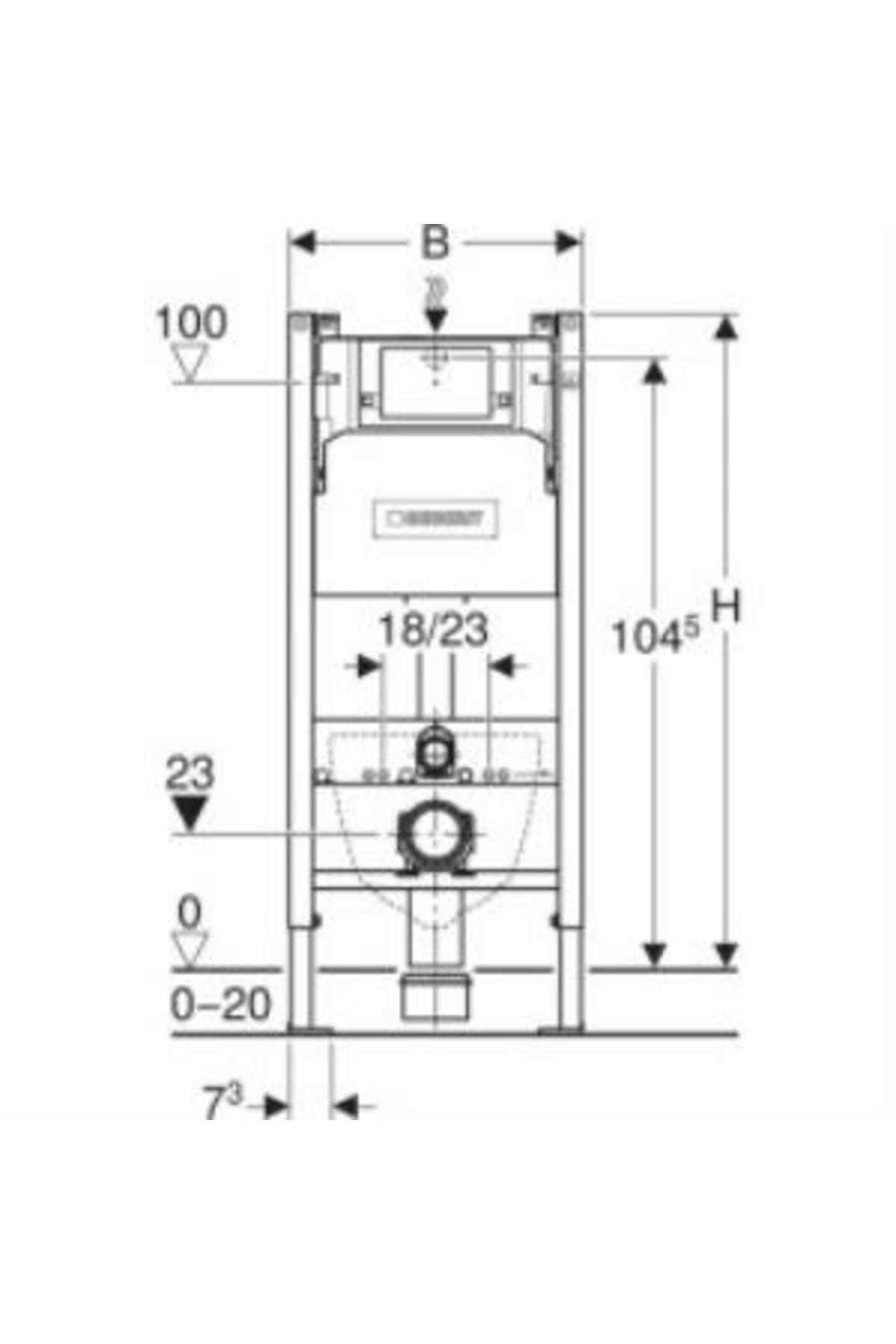 Alpha Duofix 458.233.00.2 Gömme Rezervuar, 12cm, Alçıpan Uyumlu
