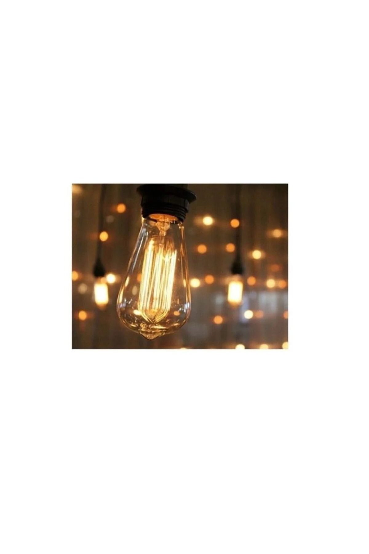 Armut Tipi Ampül Flemanlı Tasarruflu St64 Led Rustik Dekoratif Ampul Vintage Aydınlatma