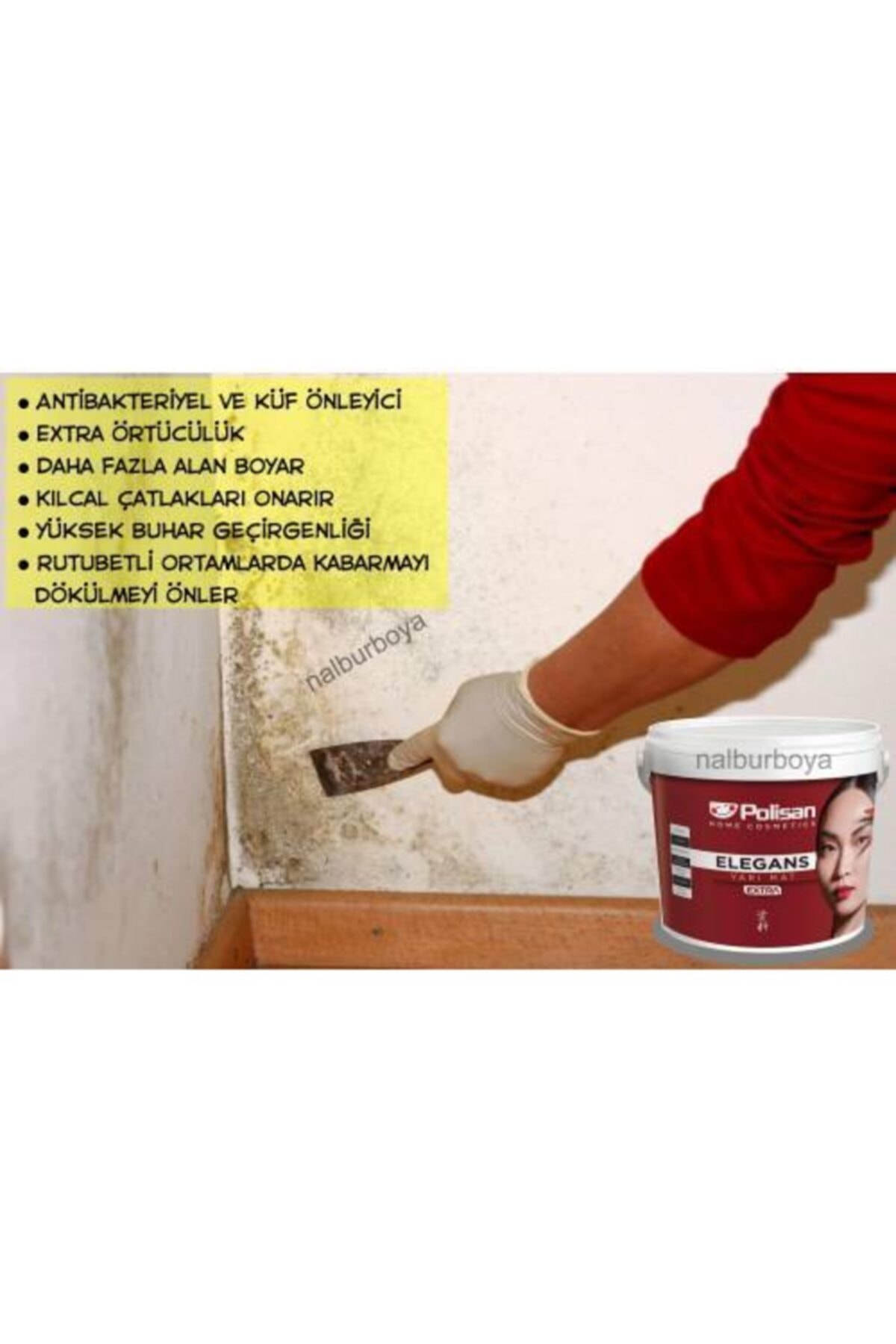 Elegans Antibakteriyel Küf Önleyici Tam Silinebilir Ic Cephe Boya Kumsal Bej