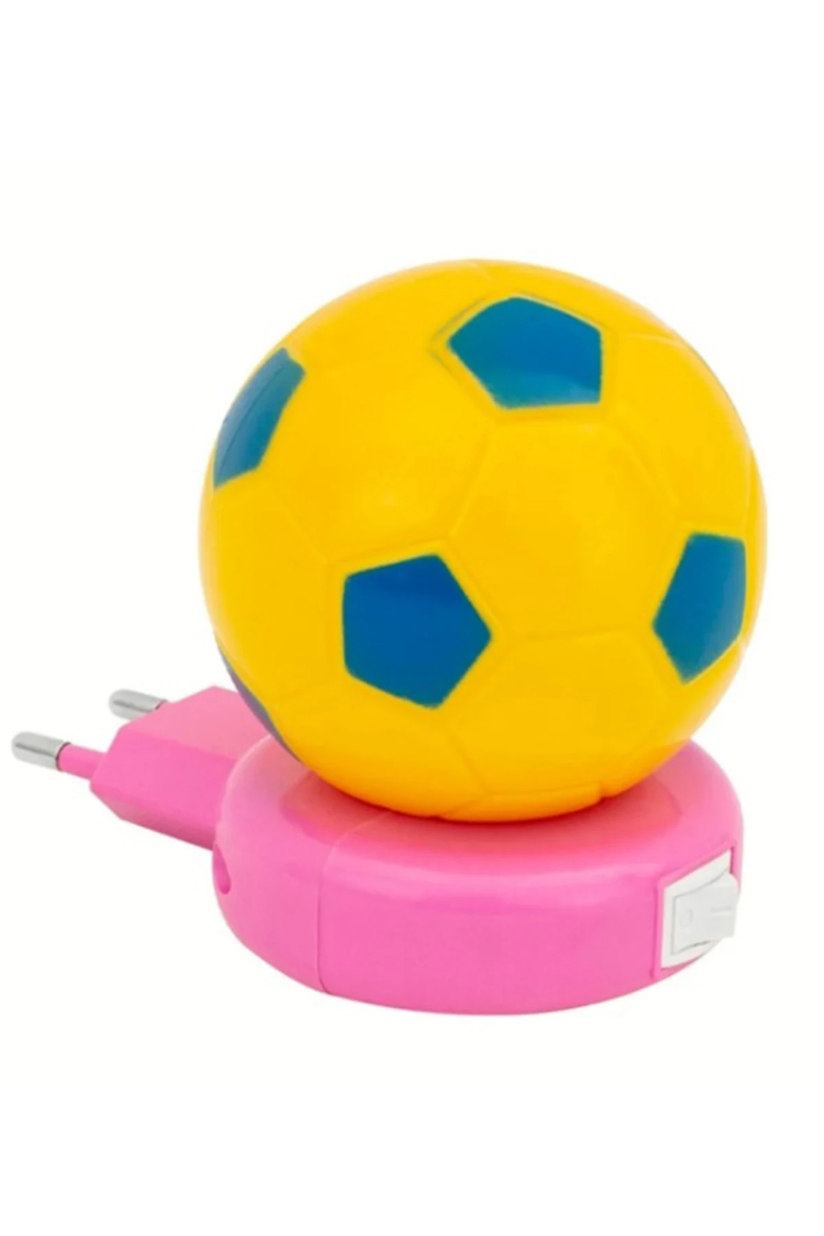 Futbol Topu  Görünümlü Anahtarlı Led Gece Lambası(SARI-LACİVERT)