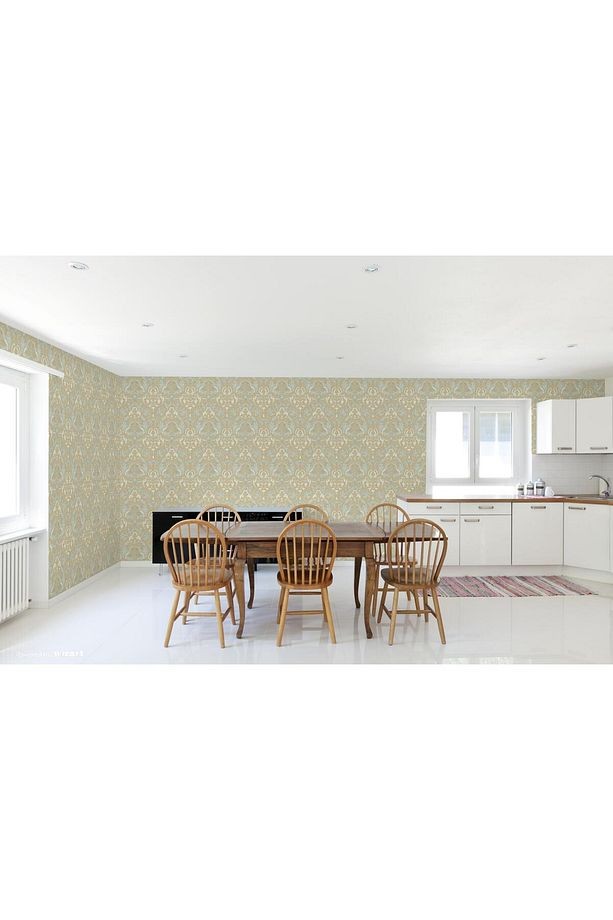 Ephes 1002-2 Damask büyük, Simli Duvar Kağıdı 10m²