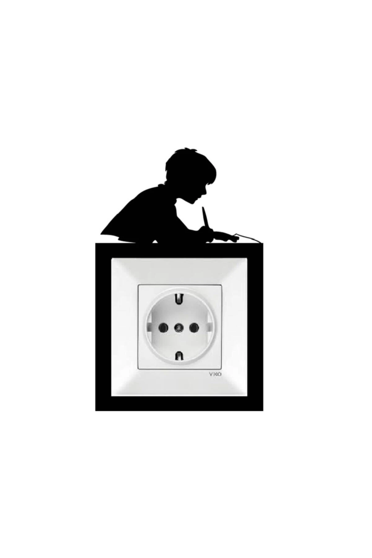 Okuyan Çocuk Priz / Anahtar Çerçeve Süsü- Dekoru (- Iç Ölçüsü 8,2*8,5 Cm Dir )