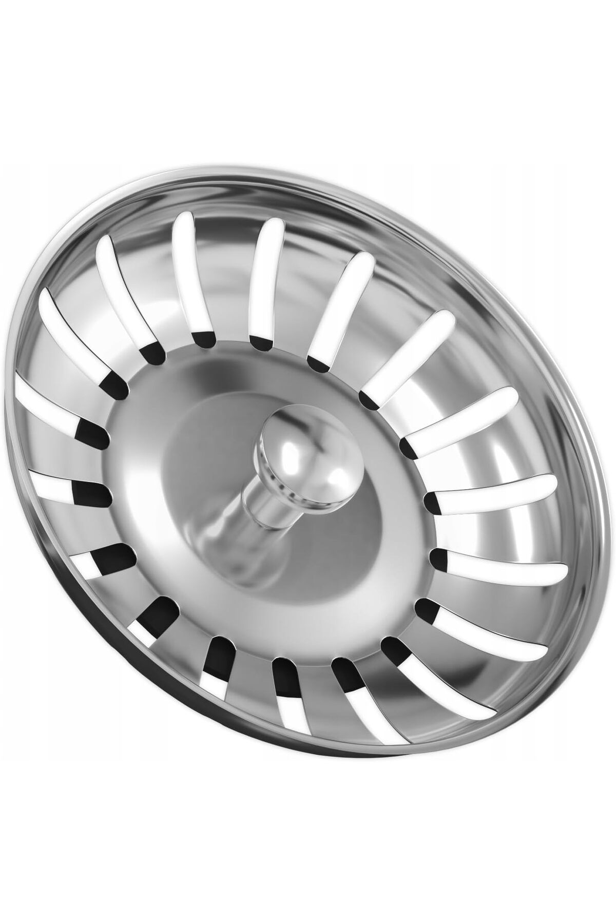 Çöpmak 8 cm Paslanmaz Çelik Lavabo Evye Gider Süzgeci Sifon Uyumlu Dayanıklı Filtre