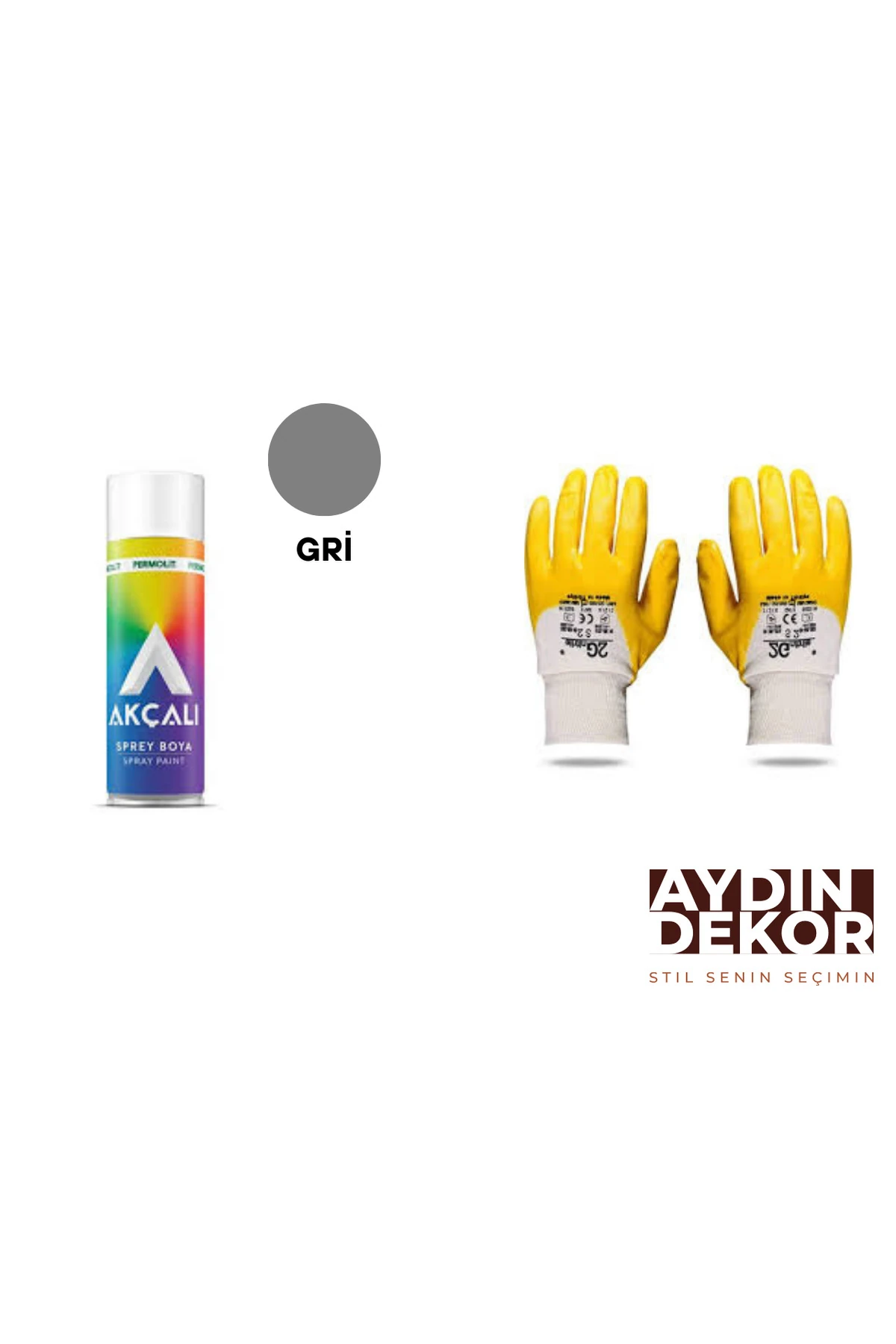 AKÇALI Sprey Boya Gri - Eldiven