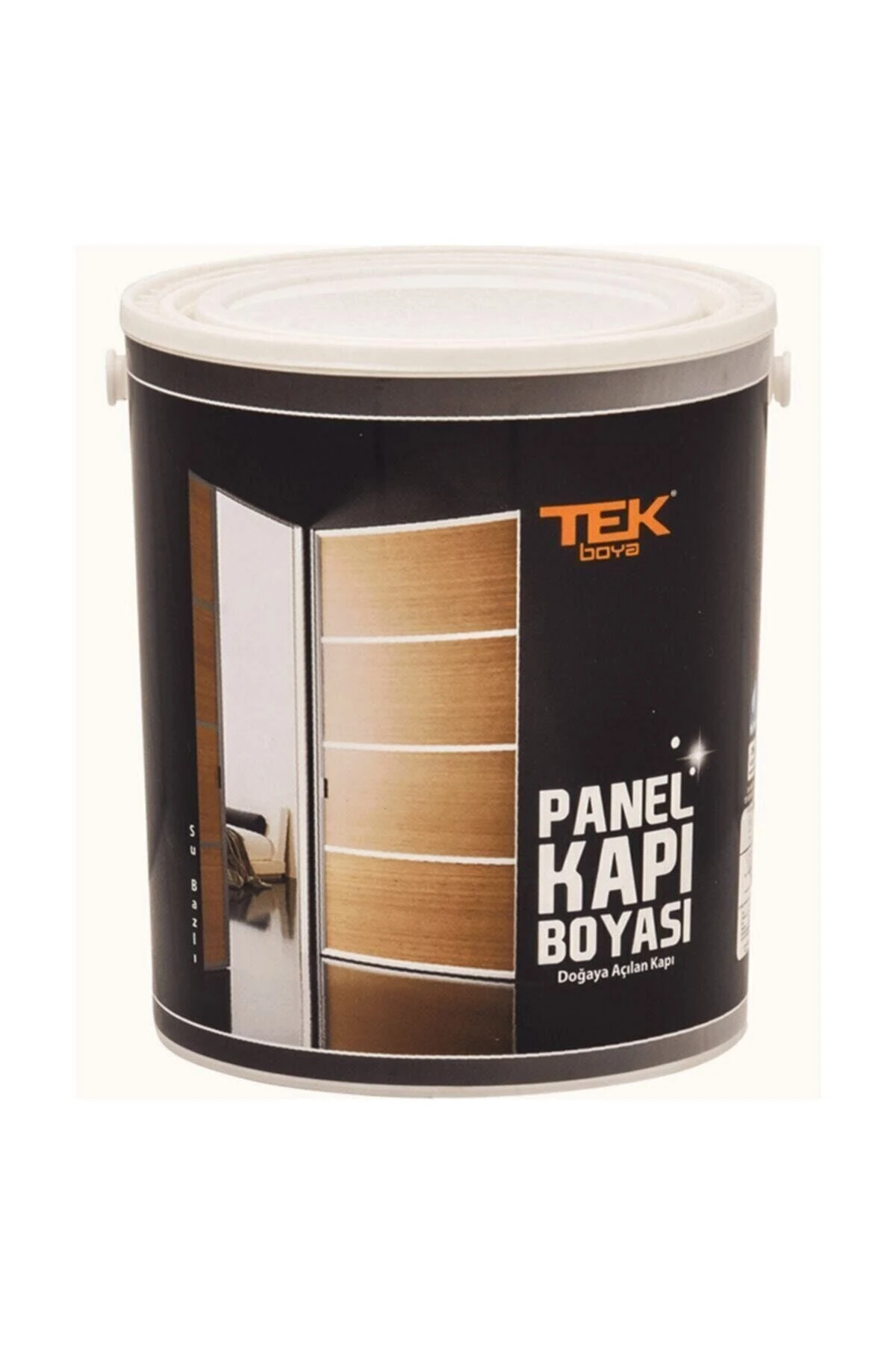 Tek Su Bazlı Panel Kapı Boyası Beyaz 0,75 L