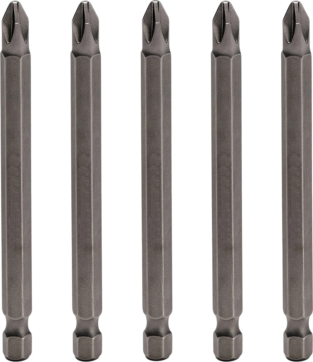 5 Adet Ph2 100 mm 10 cm Manyetik Uzun Bits Bit Ucu Yıldız Tornavida Uç Derin Vidalama Çelik Cr-V Uç