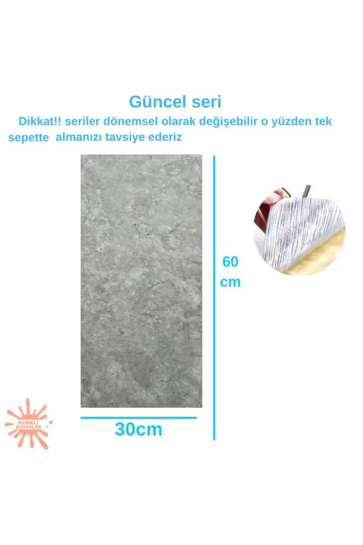  Kendinden Yapışkanlı Mermer Desenli Duvar Paneli