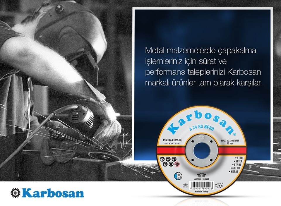 KARBOSAN 125 x 6.4 Metal Taşlama Taşı 10 Adet