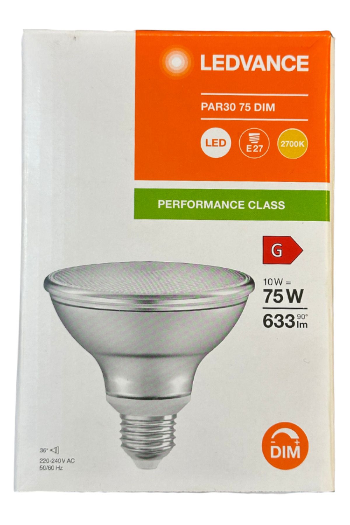 Ledvance 10W (75W) 2700K (Sarı Işık) Par30 E27 Duylu Dim Edilebilir Led Spot (10 Adet)